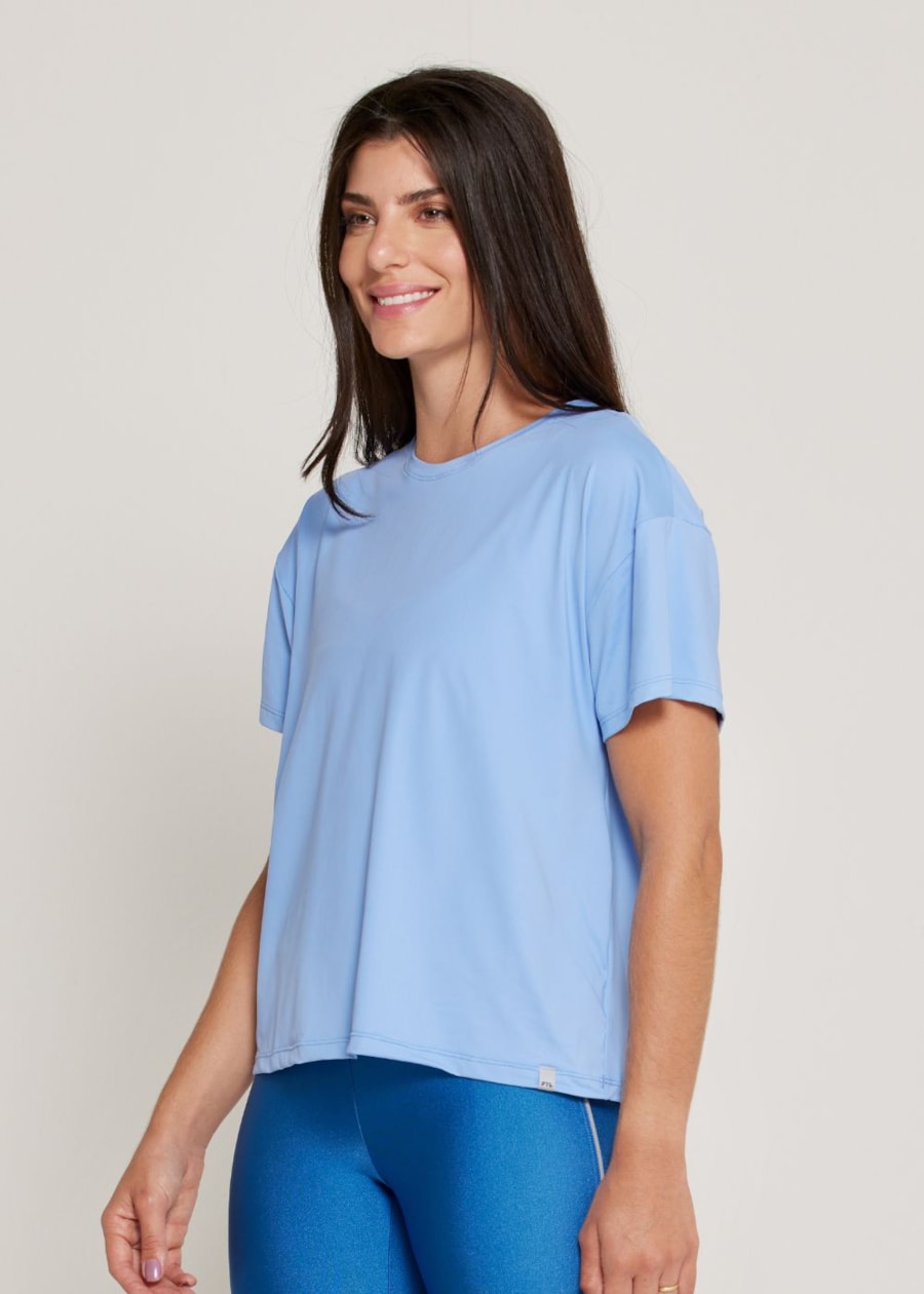 BABY LOOK DYNAMIC LN AZUL CÉU