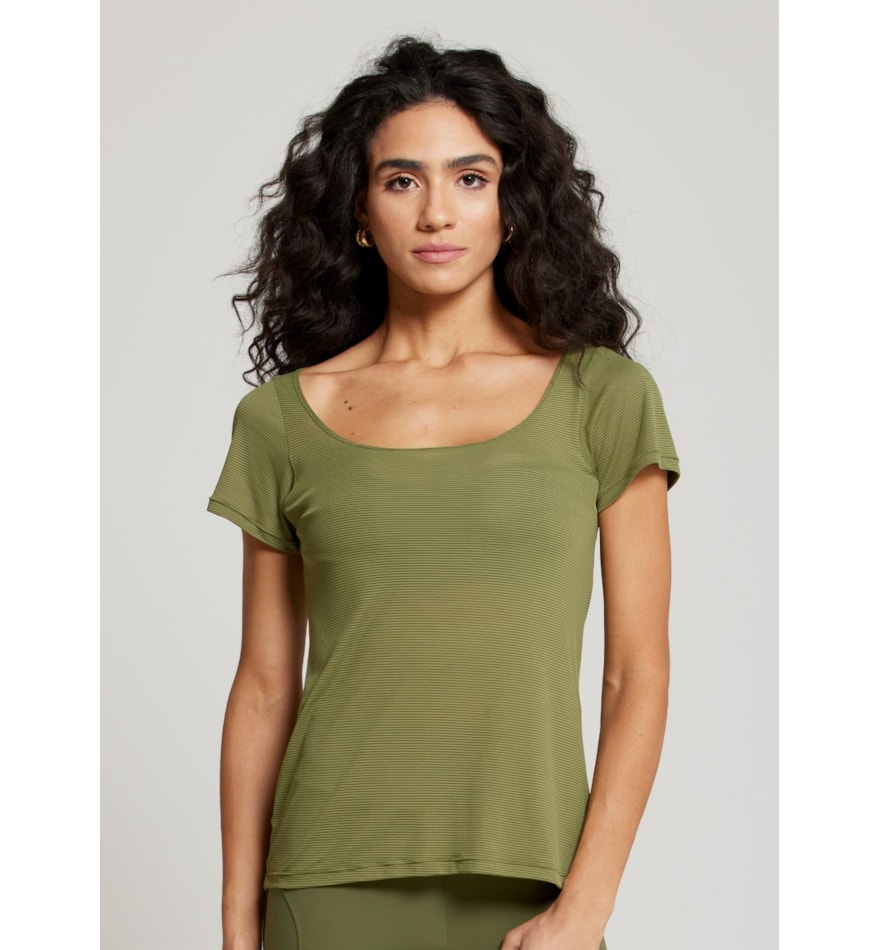 BABY LOOK MORNING LIST VERDE MILITAR