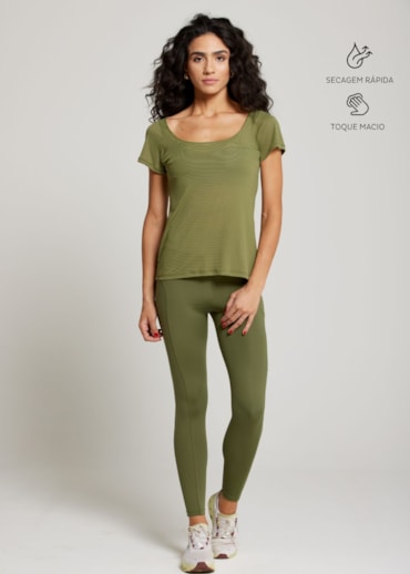 BABY LOOK MORNING LIST VERDE MILITAR