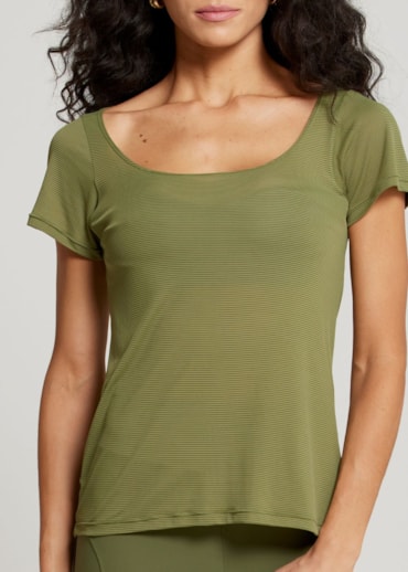 BABY LOOK MORNING LIST VERDE MILITAR