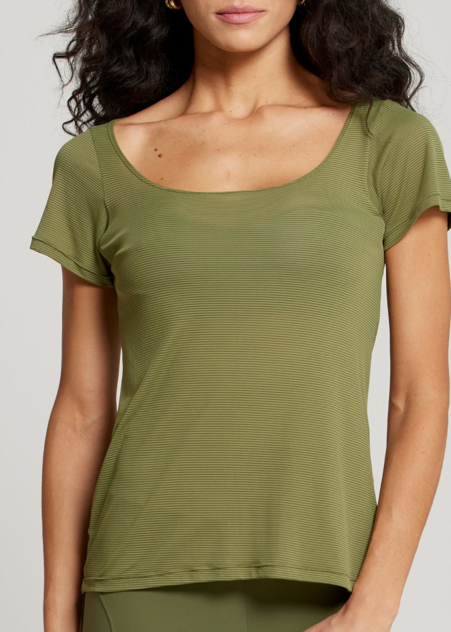 BABY LOOK MORNING LIST VERDE MILITAR