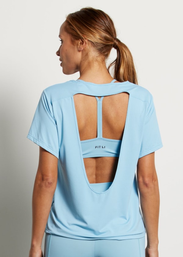 BABY LOOK POLIAMIDA GROW AZUL CÉU