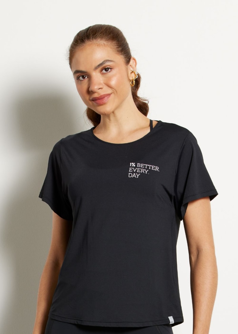 BABY LOOK POLIAMIDA GROW PRETO