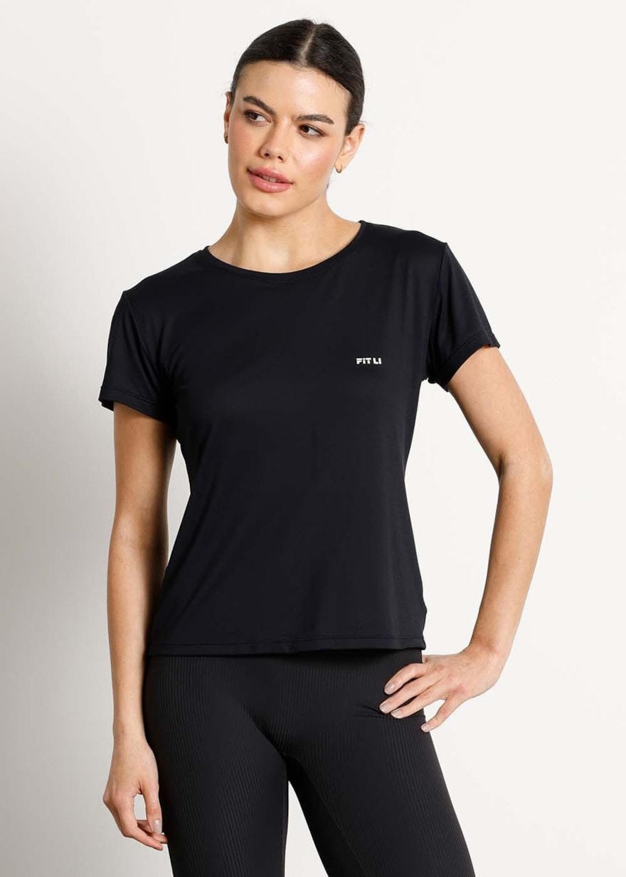 BABY LOOK POLIAMIDA RISE PRETO