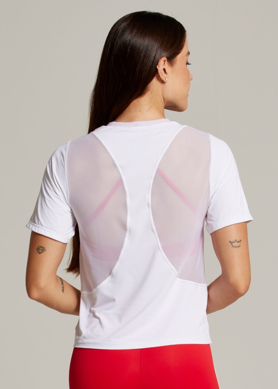 BABY LOOK RESPIRAVEL SPORTY - BRANCO