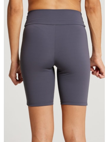 BERMUDA CICLISTA LISA COM BOLSO NG CINZA