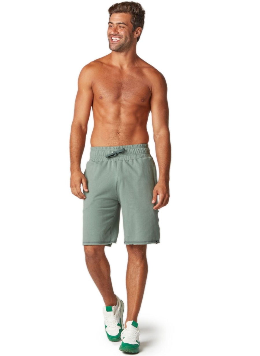 BERMUDA MOLETOM MASCULINA VLV VERDE MUSGO