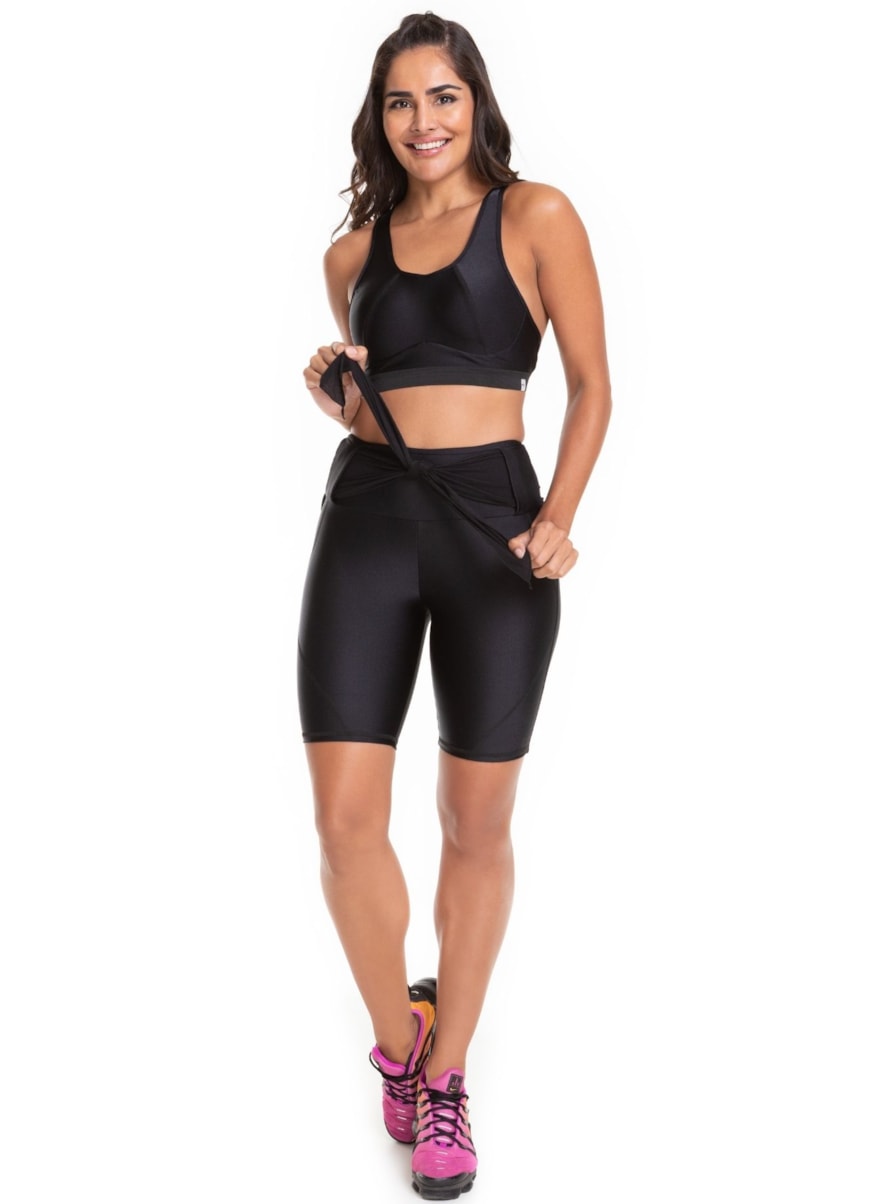 BERMUDA TAPA BUMBUM MIRA PRETO BERMUDA TAPA BUMBUM MIRA PRETO