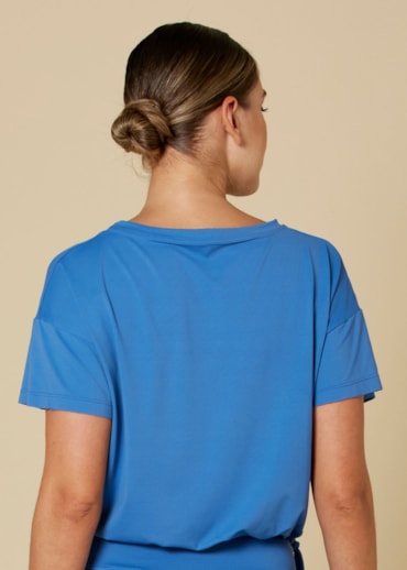 BLUSA CROPPED EL SOL AZUL MARINHO