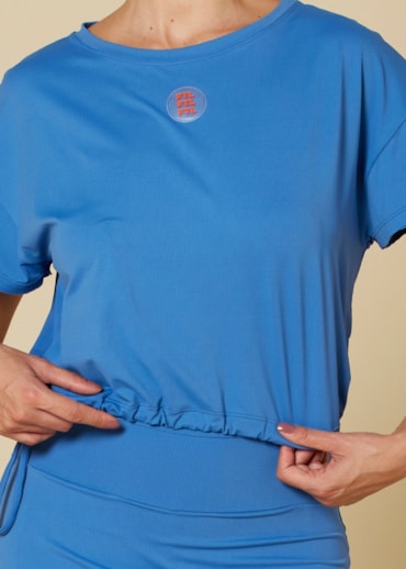 BLUSA CROPPED EL SOL AZUL MARINHO