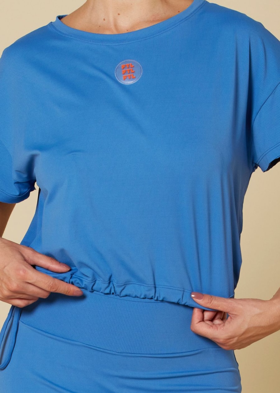 BLUSA CROPPED EL SOL AZUL MARINHO