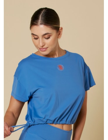 BLUSA CROPPED EL SOL AZUL MARINHO