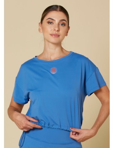 BLUSA CROPPED EL SOL AZUL MARINHO