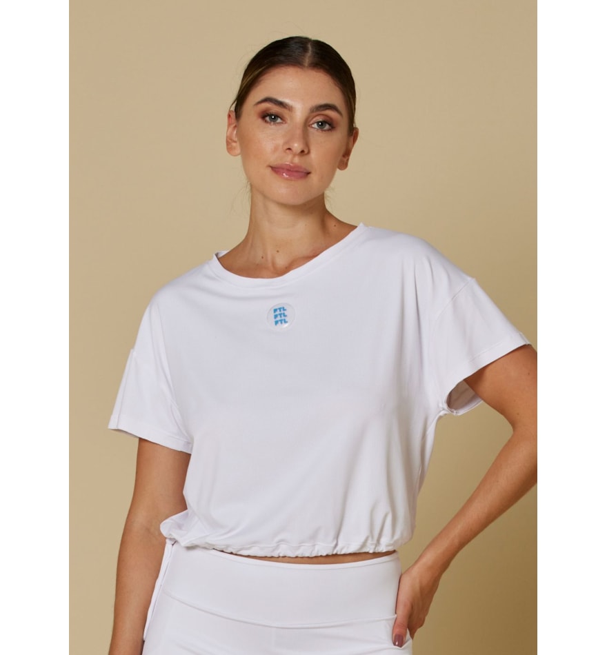 BLUSA CROPPED EL SOL BRANCO