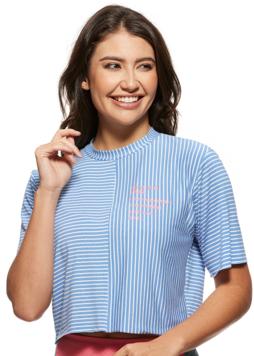 BLUSA CROPPED IMAGINE AZUL BLUSA CROPPED IMAGINE AZUL