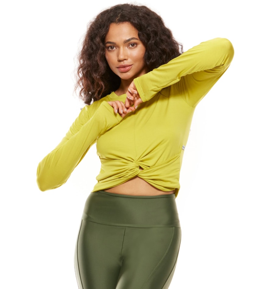 BLUSA CROPPED MANGA LONGA FEEL CITRUS BLUSA CROPPED MANGA LONGA FEEL CITRUS