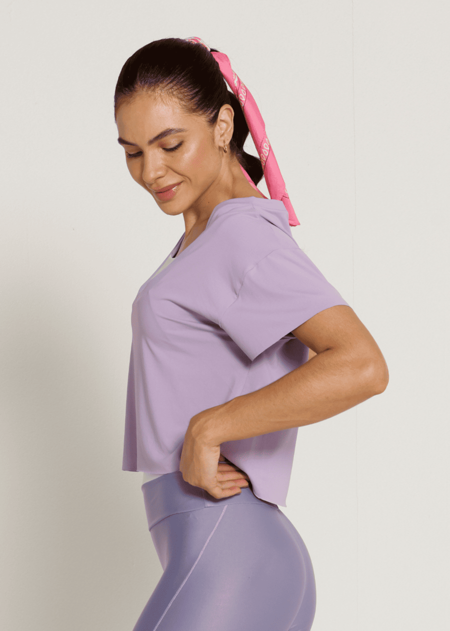 BLUSA CROPPED REPLAY LN LILÁS