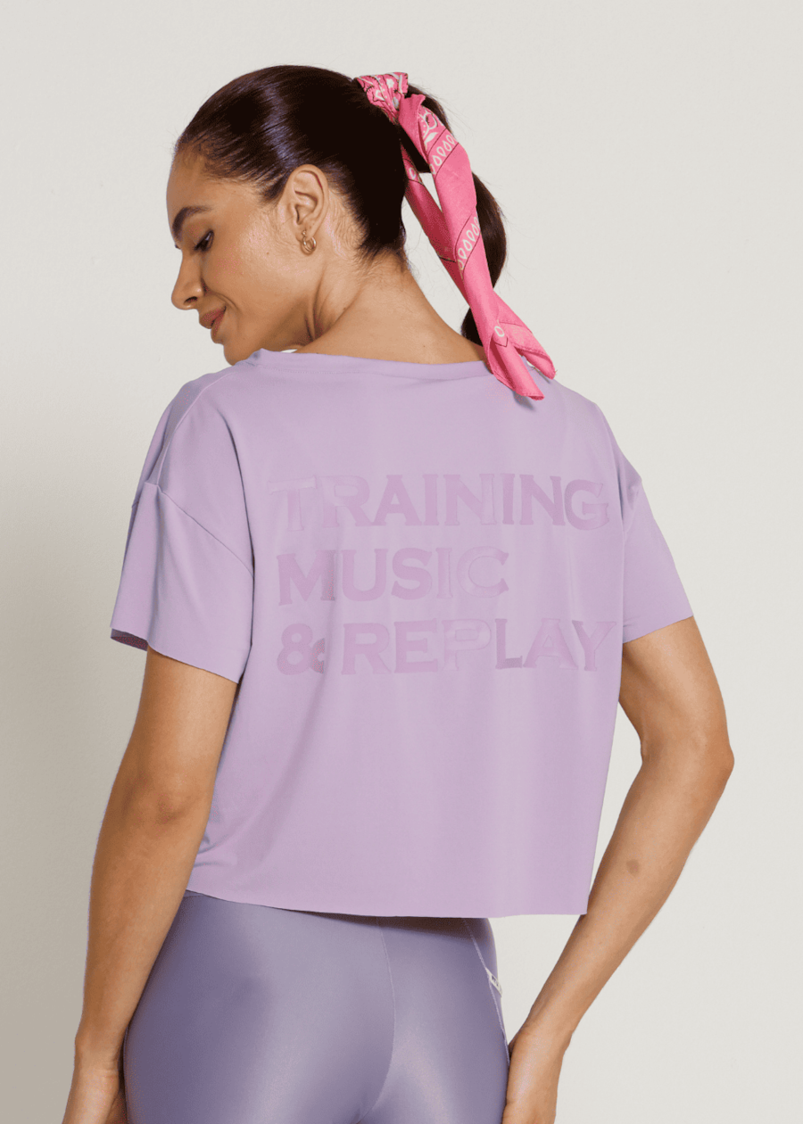 BLUSA CROPPED REPLAY LN LILÁS