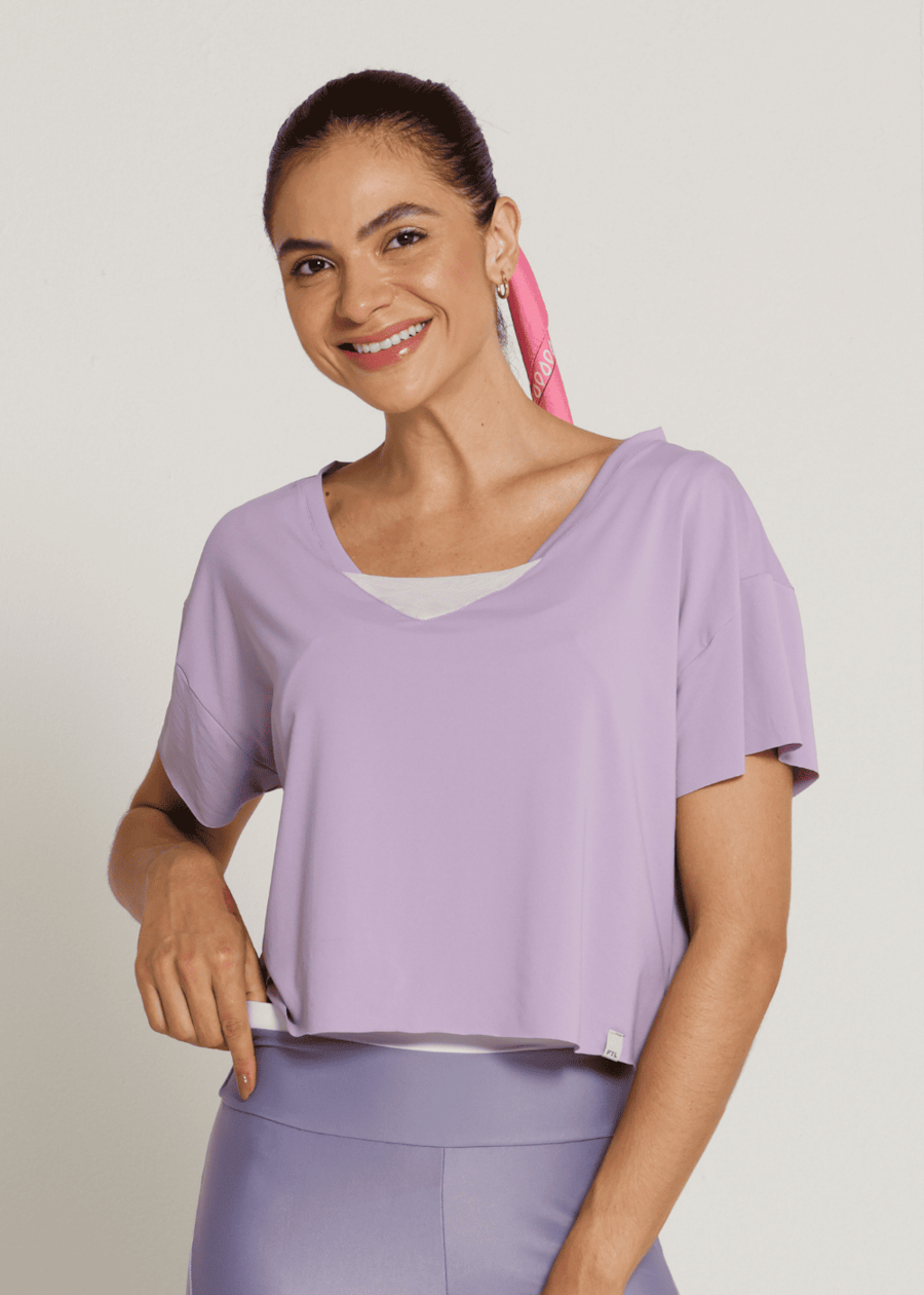 BLUSA CROPPED REPLAY LN LILÁS