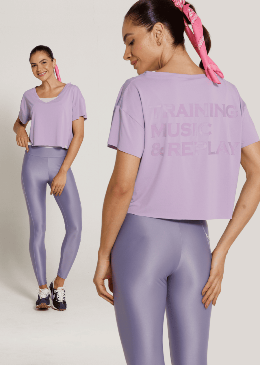 BLUSA CROPPED REPLAY LN LILÁS