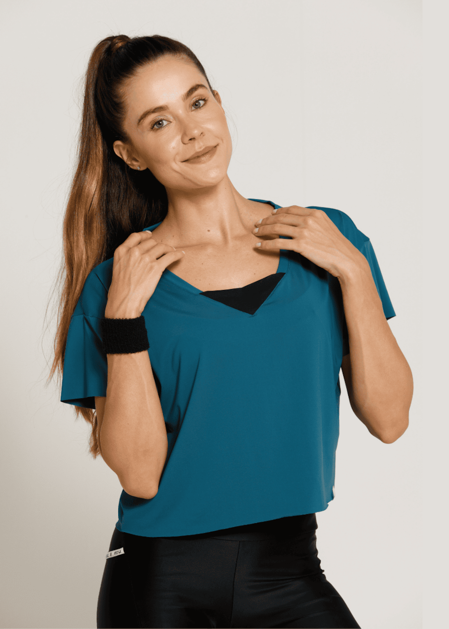 BLUSA CROPPED REPLAY LN VERDE ESMERALDA