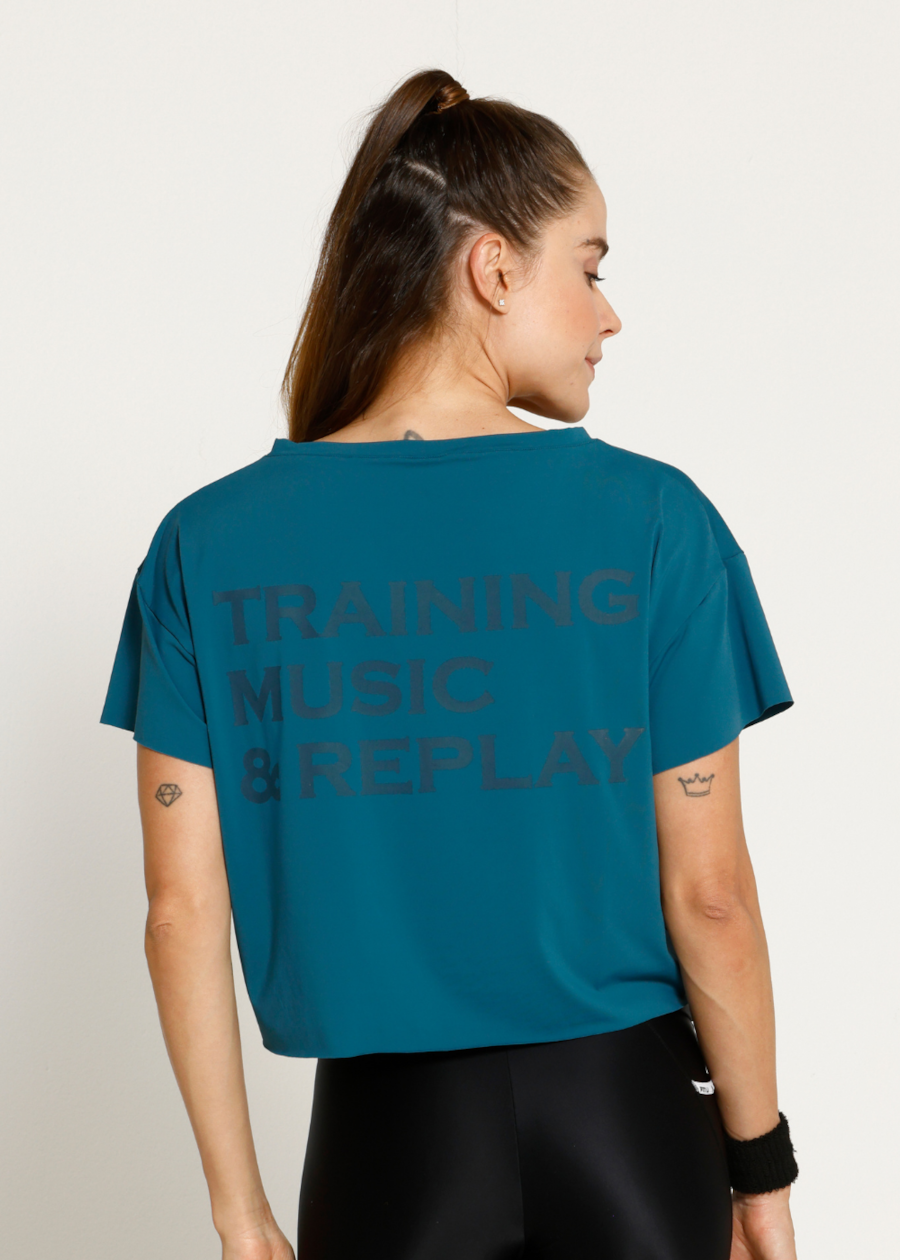 BLUSA CROPPED REPLAY LN VERDE ESMERALDA