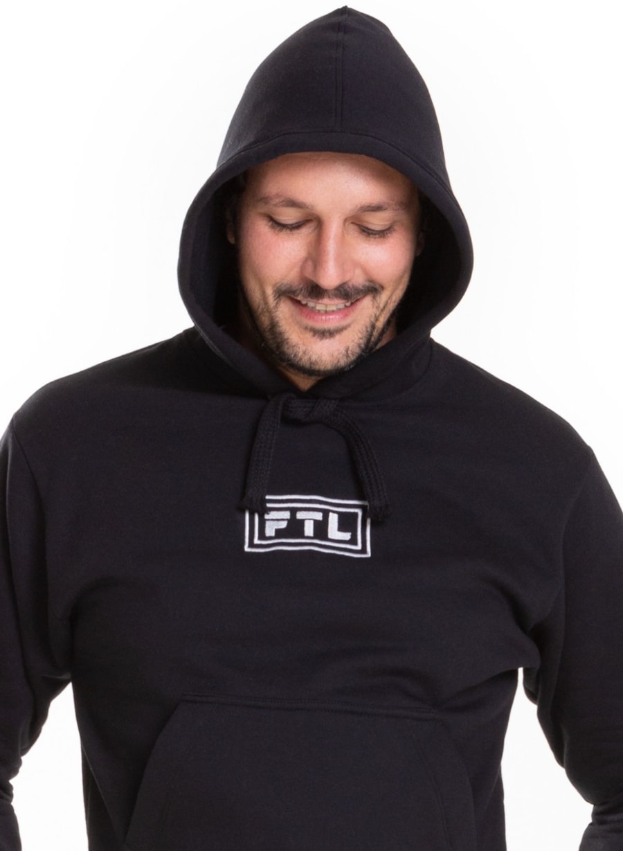 Blusa de Moletom Masculina - Preta