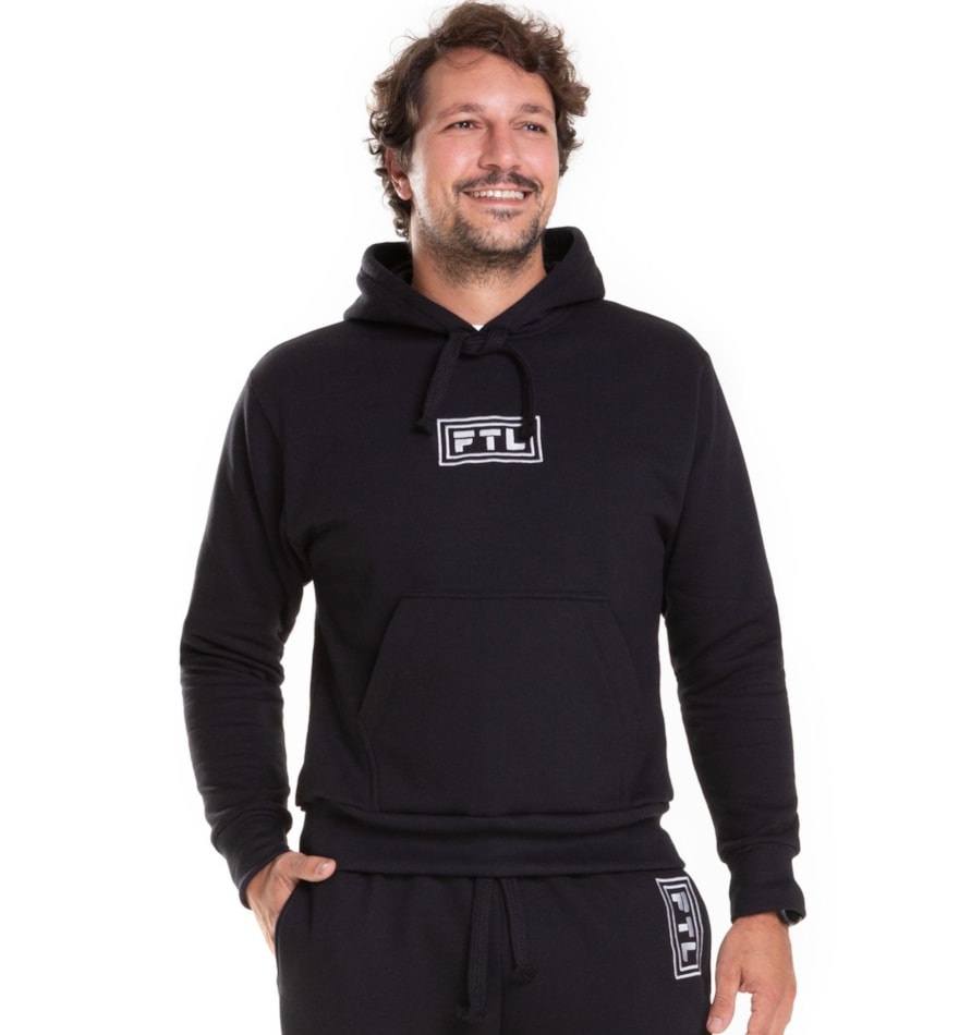 Blusa de Moletom Masculina - Preta Blusa de Moletom Masculina - Preta