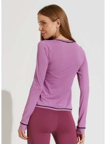 BLUSA MANGA LONGA DE POLIAMIDA PARIS LILAS