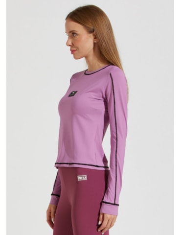 BLUSA MANGA LONGA DE POLIAMIDA PARIS LILAS