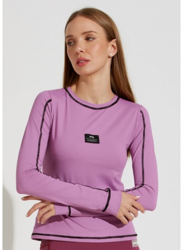 BLUSA MANGA LONGA DE POLIAMIDA PARIS LILAS