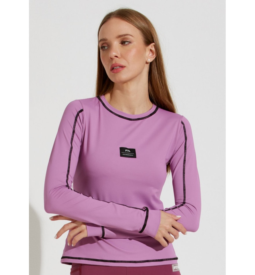 BLUSA MANGA LONGA DE POLIAMIDA PARIS LILAS