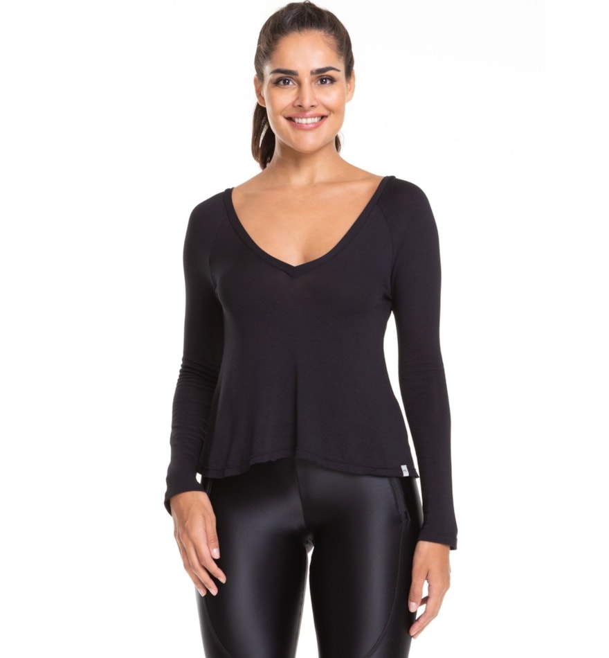 BLUSA MANGA LONGA PUBLIC PRETO