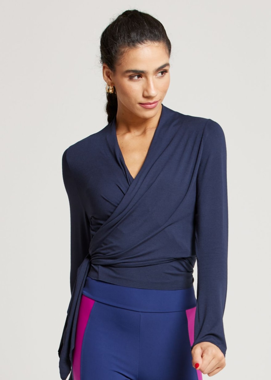 BLUSA MANGA LONGA REAL AZUL MARINHO