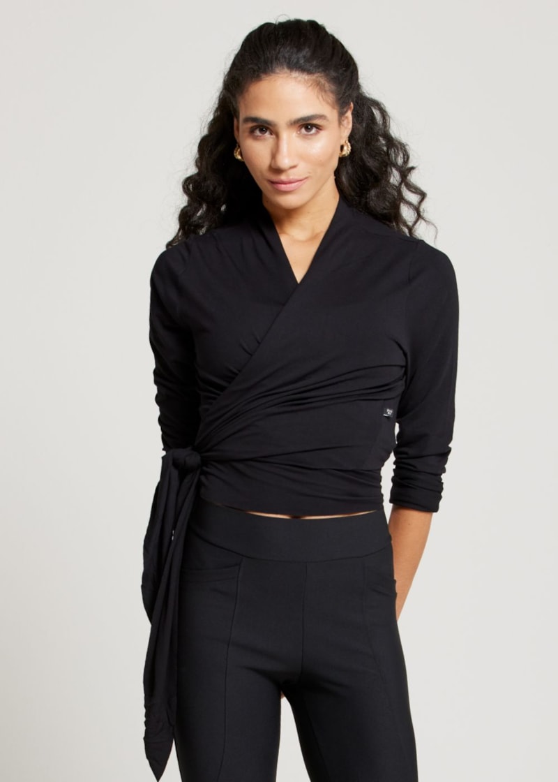 BLUSA MANGA LONGA REAL PRETO