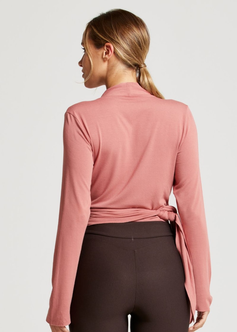 BLUSA MANGA LONGA REAL ROSA ANTIGO