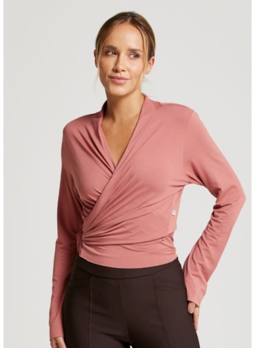 BLUSA MANGA LONGA REAL ROSA ANTIGO BLUSA MANGA LONGA REAL ROSA ANTIGO