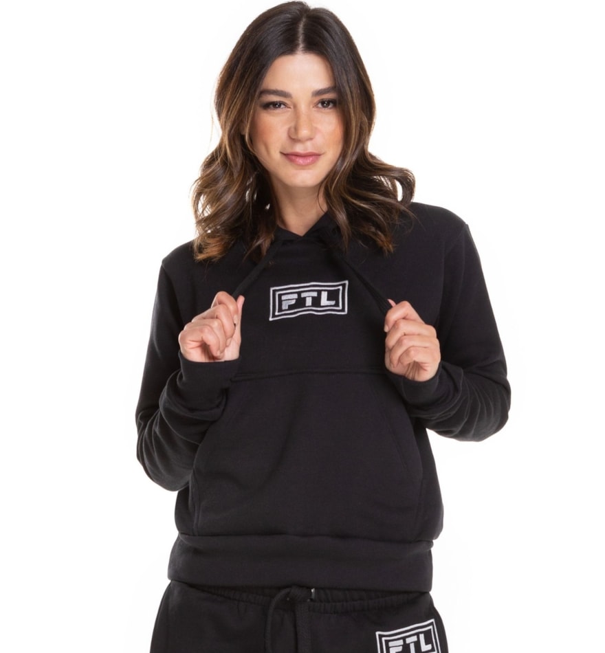 BLUSA MOLETOM ATO FEMININA PRETO BLUSA MOLETOM ATO FEMININA PRETO