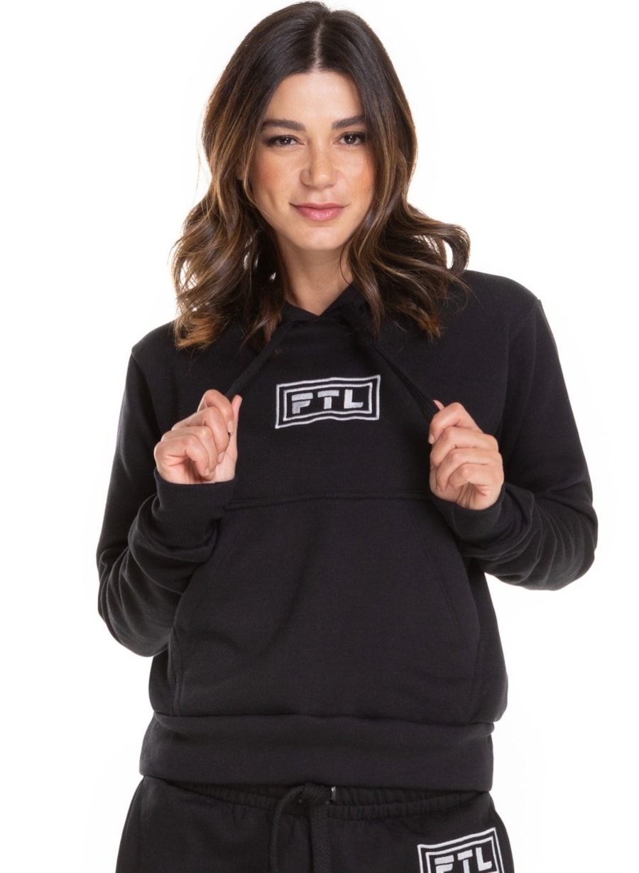 BLUSA MOLETOM ATO FEMININA PRETO