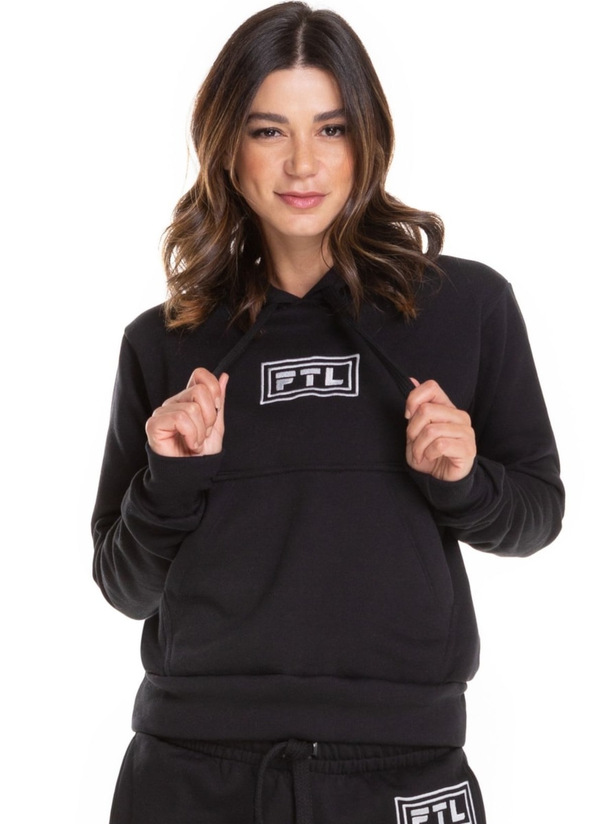 BLUSA MOLETOM ATO FEMININA PRETO BLUSA MOLETOM ATO FEMININA PRETO