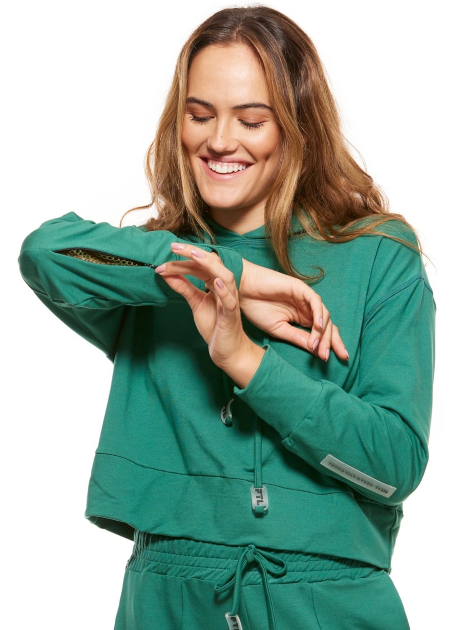 BLUSA MOLETOM NEW COMFY VERDE ESCURO