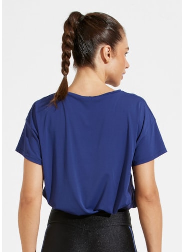 BLUSA T-SHIRT AJUSTÁVEL LA VIE AZUL MARINHO