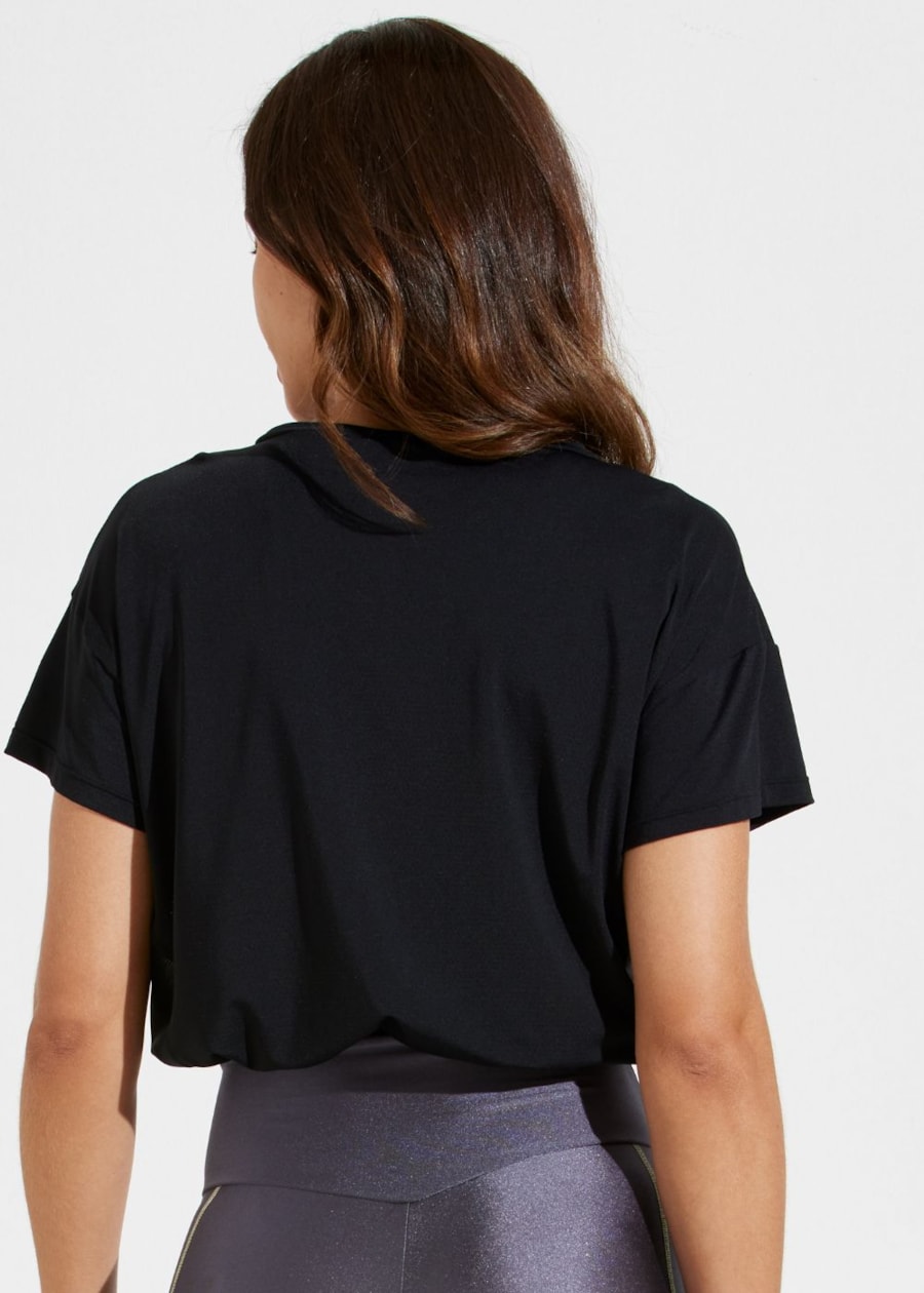 BLUSA T-SHIRT AJUSTÁVEL LA VIE PRETO
