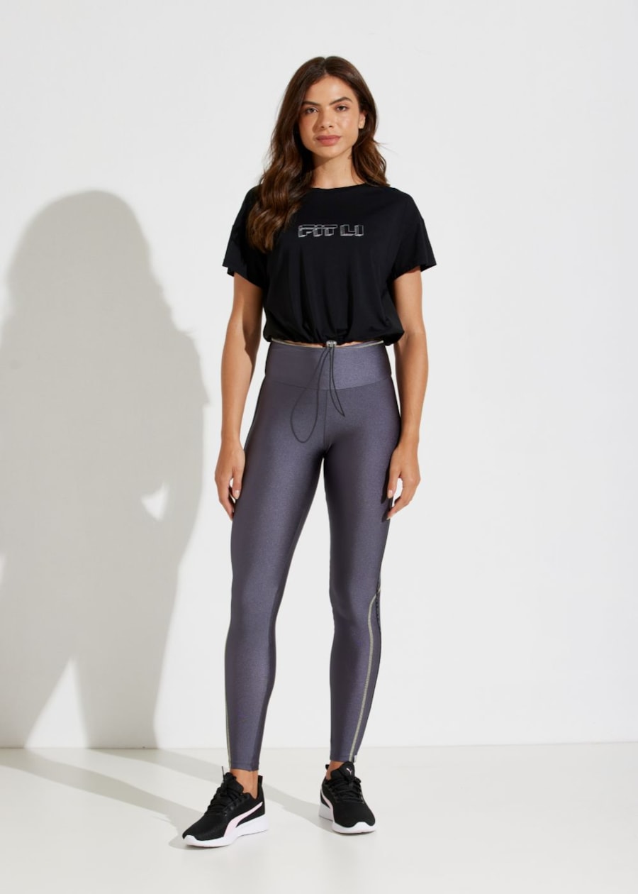 BLUSA T-SHIRT AJUSTÁVEL LA VIE PRETO