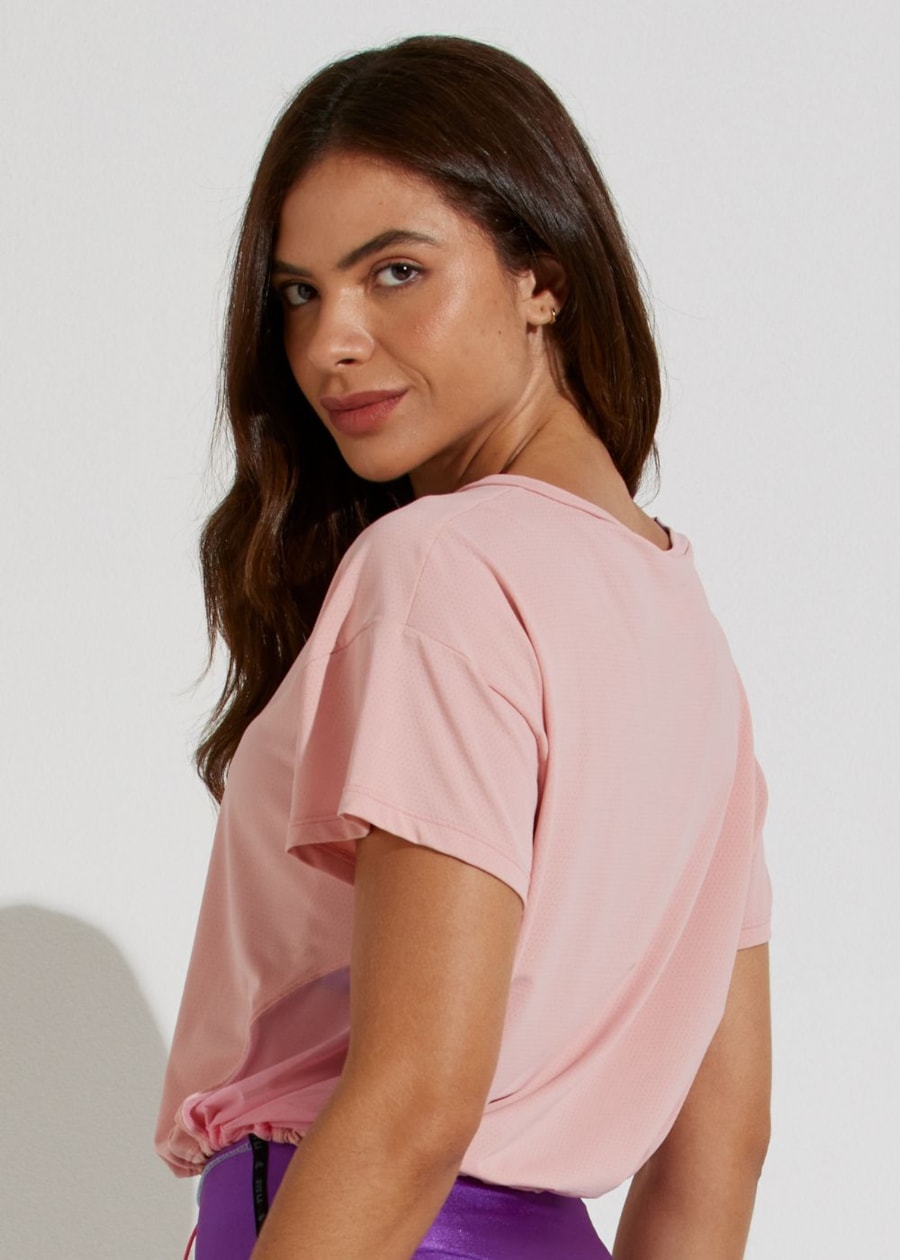 BLUSA T-SHIRT AJUSTÁVEL LA VIE ROSA BEBE