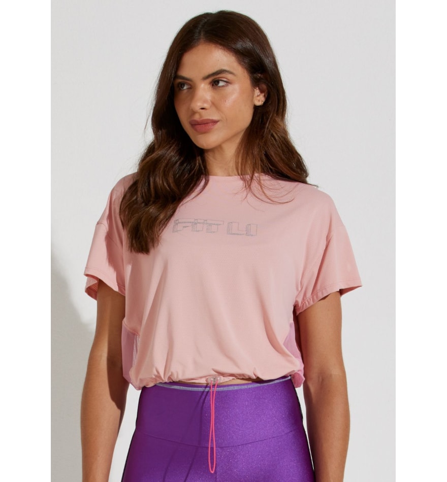 BLUSA T-SHIRT AJUSTÁVEL LA VIE ROSA BEBE