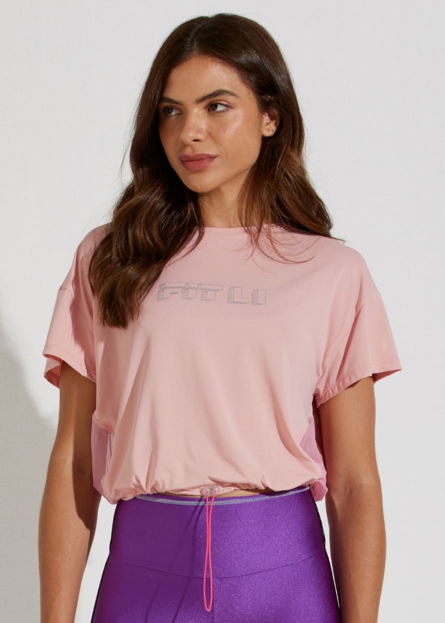 BLUSA T-SHIRT AJUSTÁVEL LA VIE ROSA BEBE