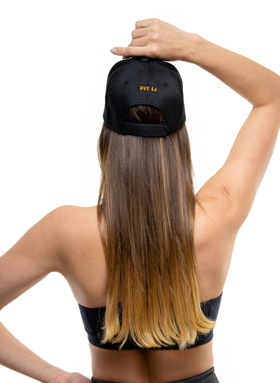 BONÉ BORDADO FIT LI PRETO