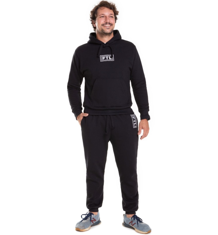 Calça de Moletom Masculina - Preta