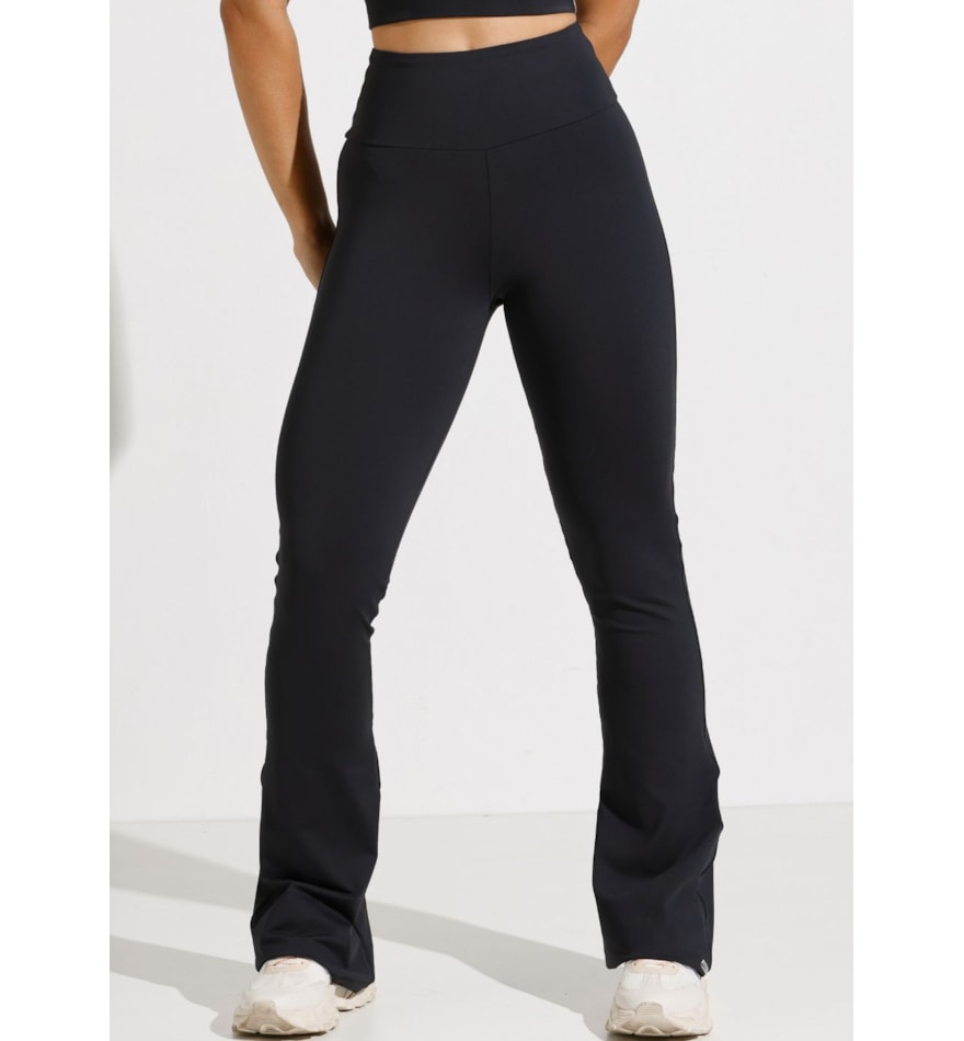 CALÇA ESPORTIVA FLARE BAILARINA  PRETA